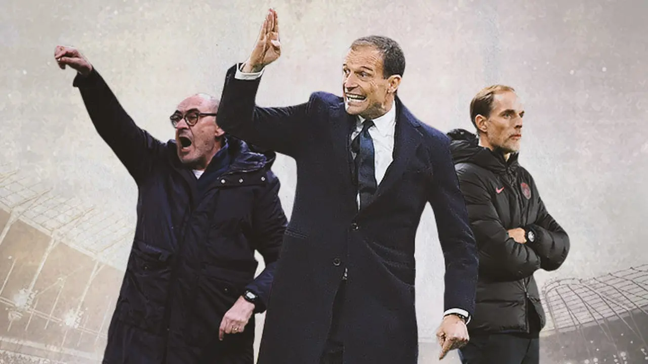 Ilustrasi - Maurizio Sarri, Massimiliano Allegri, Thomas Tuchel