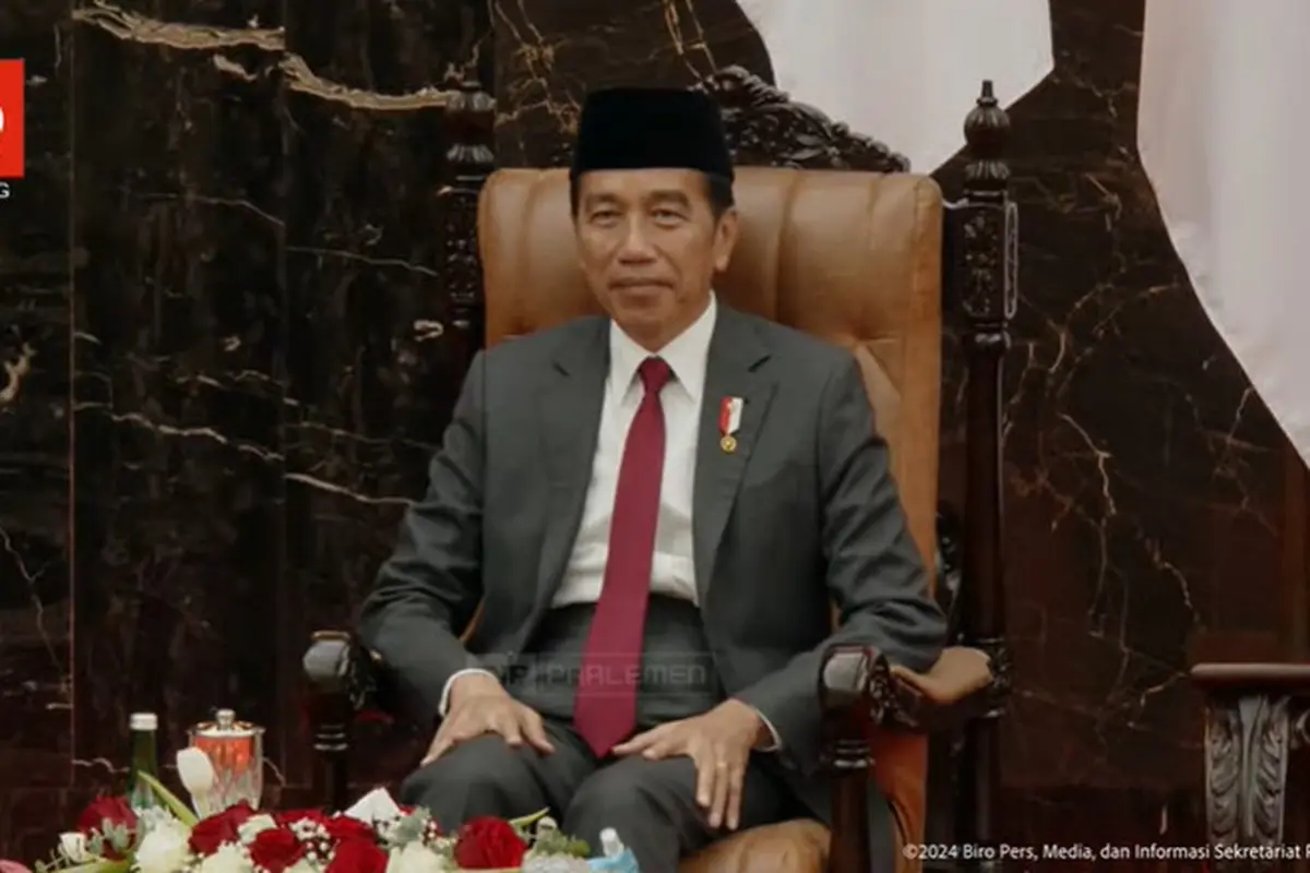 Presiden Joko Widodo (Jokowi) pada Penyampaian RUU APBN 2025 dan Nota Keuangan, 16 Agustus 2024