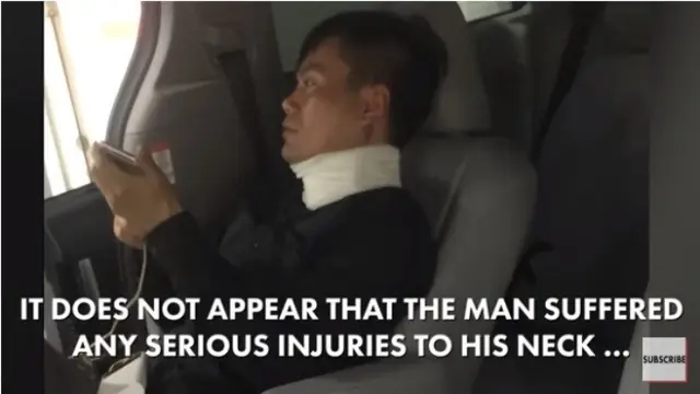 miris tapi kocak, pria ini terjepit saat pamer keunggulan mobil (foto: New York Post)
