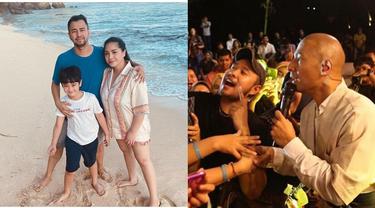 6 Potret Marcell Siahaan Meriahkan Opening Beach Club Raffi Ahmad di Padang