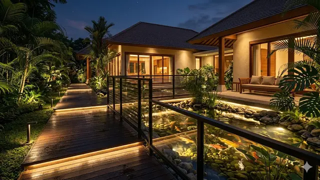 Desain Kolam Ikan Dangkal yang Aman untuk Lansia