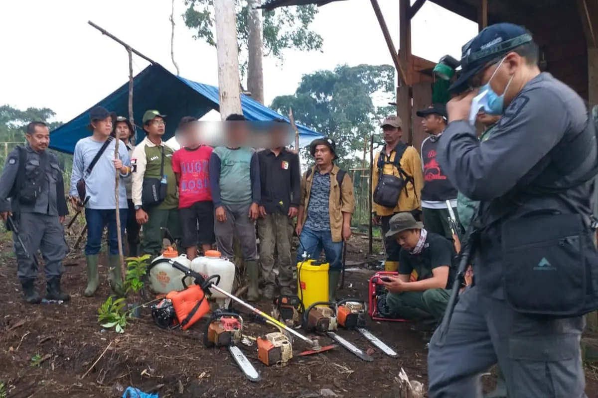 Pelaku perusakan di wilayah TNKS. (Liputan6.com/ ist)
