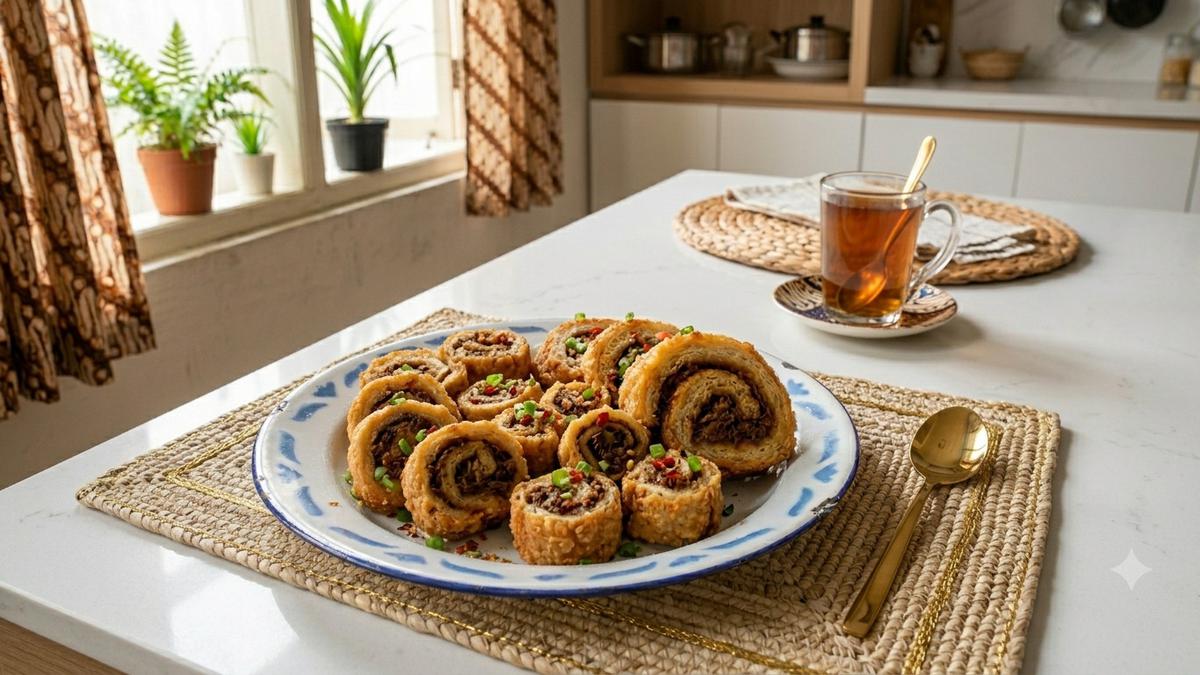 Resep Roti Tawar Abon Gulung, Cocok Jadi Menu Sarapan Enak