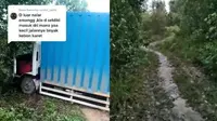 Video viral truk masuk hutan (Sumber: TikTok/yogialexandria336)
