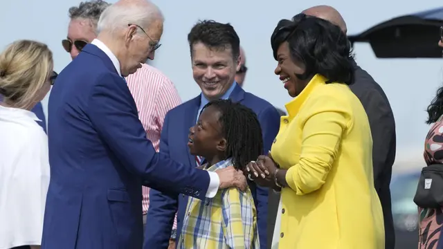 Presiden AS Joe Biden kampanye di Philadelphia. (AP)