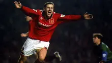 Reaksi Andrei Kanchelskis setelah membobol gawang Manchester City pada 10 November 1994. (AFP). 