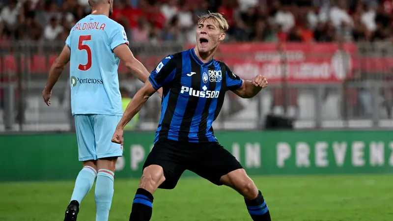 <p>Striker Atalanta Rasmus Hojlund. (MIGUEL MEDINA / AFP)</p>