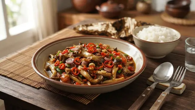 Resep Jamur Masak Pedas