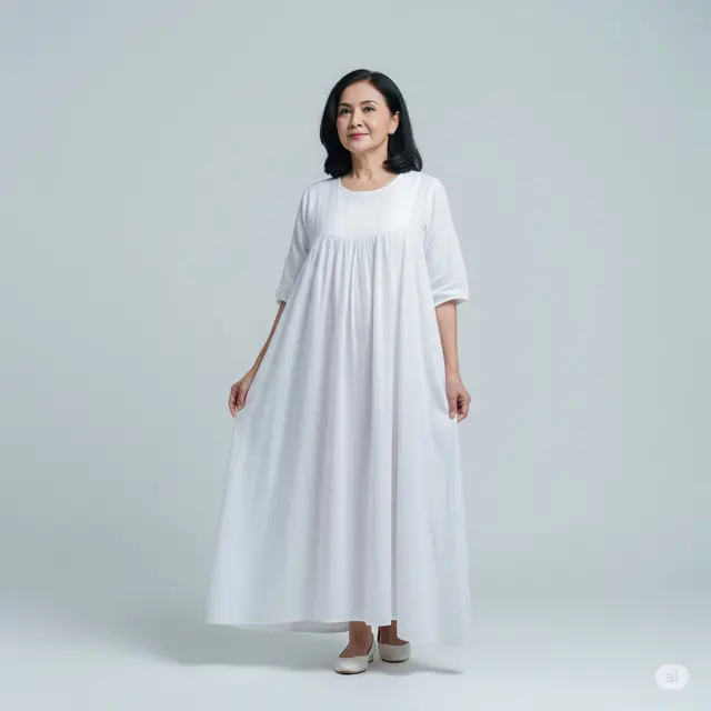 8 Outfit Gamis Ibu-Ibu untuk Jalan-Jalan yang Nyaman dan Stylish 2025