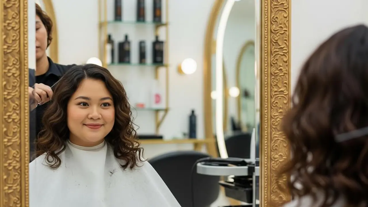 Model Rambut Pendek Gelombang untuk Wajah Bulat