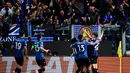 Unggul agregat 4-1, Atalanta melaju ke Final Liga Europa 2023/2024. Dan ini menjadi final pertama bagi Atalanta di kompetisi Eropa. (Marco BERTORELLO/AFP)