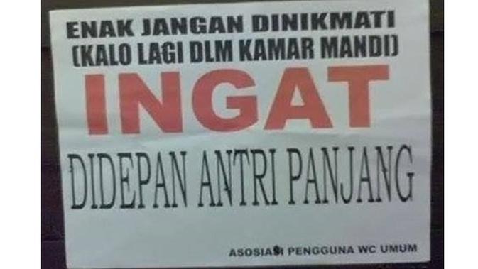 6 Tulisan Harap Antre Ini Bikin Geleng Kepala (sumber: 1cak)