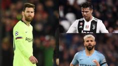 Tidak hadirnya gol dari kaki Lionel Messi membuat Barcelona gagal mencetak sebiji gol ke gawang Liverpool pada leg kedua semifinal Liga Champions. Meski tak mencetak gol, Messi masih berada di tangga teratas pencetak gol Liga Champions. (Kolase Foto AFP)