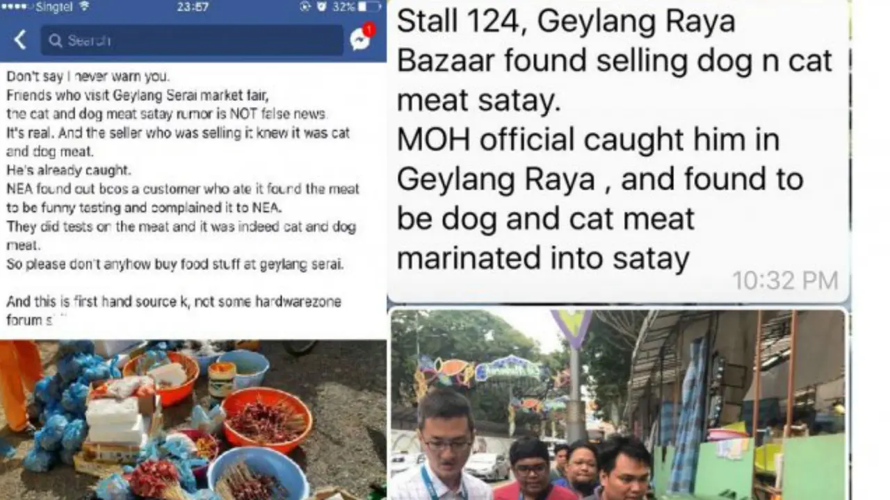 Heboh sate daging kucing dan anjing di Singapura. (Facebook)