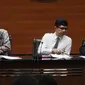 Wakil Ketua KPK Saut Situmorang (kiri) didampingi Wakil Ketua KPK Laode Muhammad Syarif (tengah) dan  Jubir KPK Febri Diansyah (kanan) memberi keterangan di Gedung KPK, Jakarta, Senin (10/6/2019). KPK menetapkan Sjamsul Nursalim sebagai tersangka kasus korupsi SKL BLBI. (merdeka.com/Dwi Narwoko)