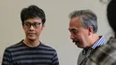 Hal yang sama juga diungkapkan oleh Fariz RM. Yang melihat Yockie merupakan musisi yang banyak memberikan inspirasi pada dirinya. Hadir juga musisi Tohpati. (Adrian Putra/Biintang.com)