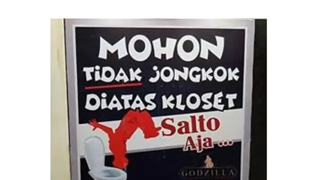 10 Pengumuman Lucu dalam Toilet Ini, Cuma Ada di Indonesia