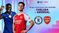 Link Live Streaming Liga Inggris 2025/26: Chelsea vs Arsenal, Tayang Eksklusif di Vidio