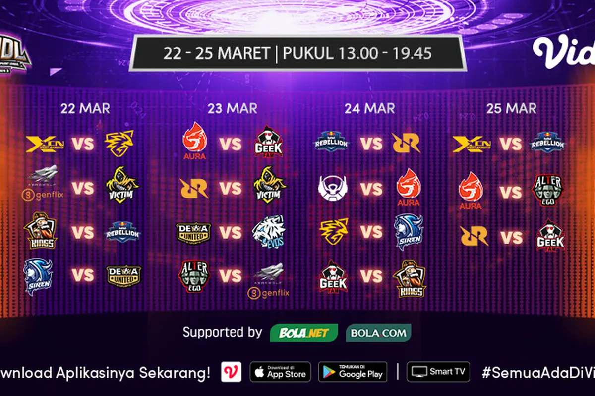 Jadwal MDL ID Season 3 Pekan ke-4