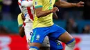 Skor 1-0 untuk Brasil bertahan hingga babak pertama berakhir. (Miguel Schincariol/AFP)