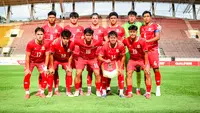 Starting XI Timnas Indonesia U-20 saat menghadapi Malaysia dalam laga pertama Grup H Kualifikasi Piala Asia U-20 2027 di Stadion Nasional Laos, Senin (31/8/2026). (Dok. PSSI)