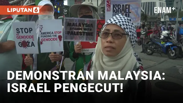 Konflik Berdarah di Gaza, Demonstran Malaysia Cap Israel "Pengecut"