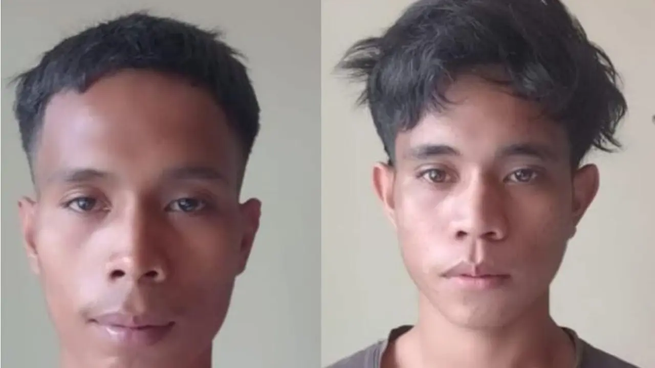 Foto 2 tahanan Polsek Katikutana Sumba Barat yang kabur. IUS alias Ignas (22) dan IULB alias Ilwan (20). (Foto: Liputan6.com/Ola Keda)