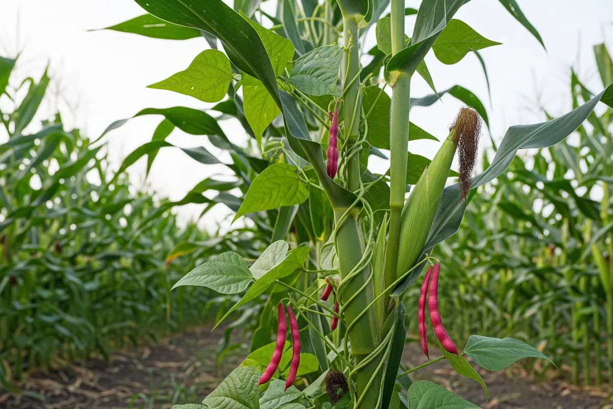 Sistem Tumpang Sari Kacang Merah dan Jagung