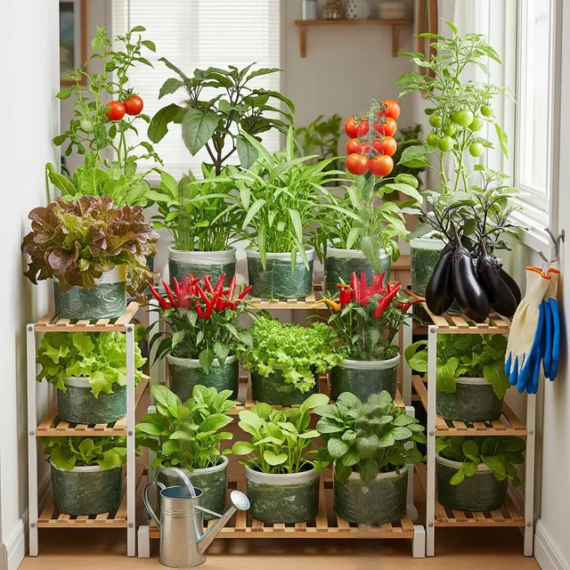 Kebun Sayur Mini di Rumah Sempit yang Tidak Ribet Perawatan (Image by Gemini AI)