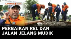Persiapan masa angkutan lebaran, PT KAI Daop 8 Surabaya, Jawa Timur, melakukan perawatan dan perbaikan jalur kereta api sepanjang 530.168 km. Perbaikan juga dikebut di jalan utama jalur selatan di Kabupaten Brebes, Jawa Tengah.