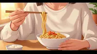 Mie instan memang seenak itu tapi juga berisiko. Inilah alasan kamu harus membatasi makan mie instan jika tak ingin sederet penyakit berbahaya mengintai hidup kamu (Ilustrasi by AI)