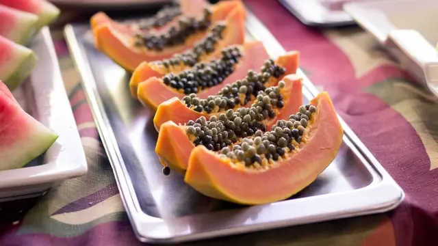 Ilustrasi masker pepaya