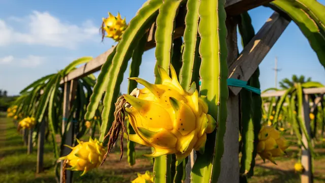 Kiat Sukses Budidaya Buah Naga Kuning agar Tumbuh Subur dan Berbuah Manis