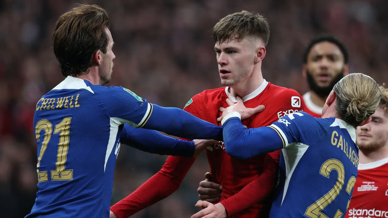Chelsea Vs Liverpool di babak final Carabao Cup 2023/2024.