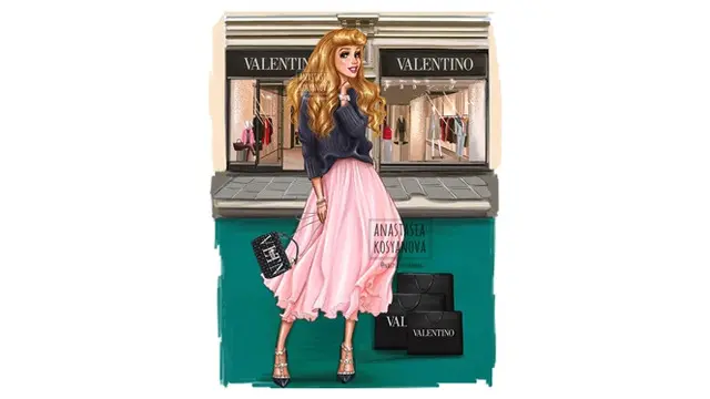 Putri Disney Modern (Sumber: Instagram/nastya_kosyanova)