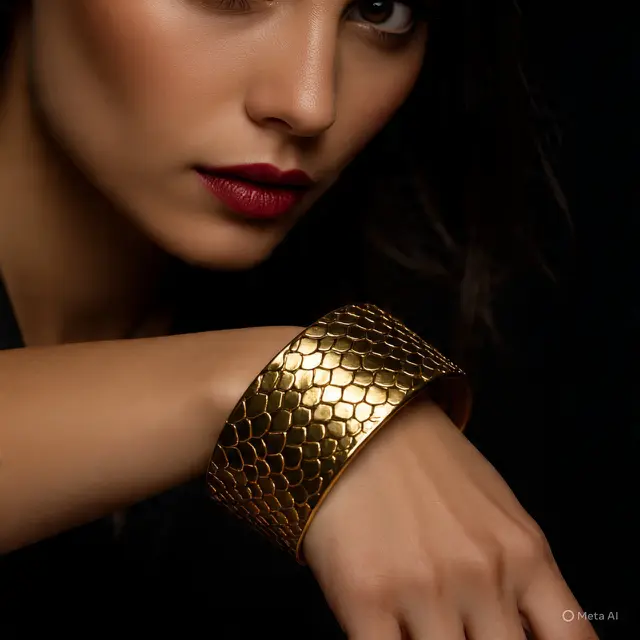 Model Gelang Emas Sisik Ular