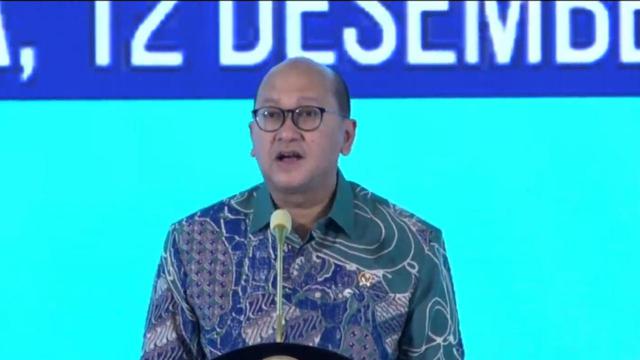 Menteri Investasi dan Hilirisasi/Kepala Badan Koordinasi Penanaman Modal (BKPM) Rosan P. Roeslani dalam Forum Kemitraan Investasi 2024, di Jakarta, Kamis (12/12/2024). (Tira/Liputan6.com)