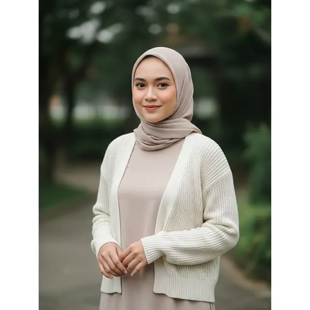 Model Outer untuk Gamis Polos. Foto: Gemini