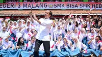 Presiden Joko Widodo atau Jokowi saat mengunjungi SMKN 3 Malang, Kota Malang, Jawa Timur, Kamis (14/12/2023). (Dok. Muchlis Jr - Biro Pers Sekretariat Presiden)