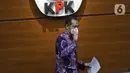 Wakil Ketua KPK, Nurul Ghufron jelang rilis penahanan KaSubdirektorat Kerjasama dan Dukungan Pemeriksaan Dirjen Pajak, Dadan Ramdani, Gedung KPK, Jakarta, Jumat (13/8/2021). Dadan tersangka dugaan penerimaan hadiah terkait pemeriksaan perpajakan tahun 2016-2017. (Liputan6.com/Helmi Fithriansyah)