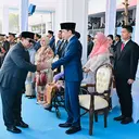 Momen Akrab Prabowo dan Jokowi di HUT Bhayangkara ke-80