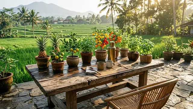 Ide Kebun Buah Minimalis Depan Rumah Kecil. AI