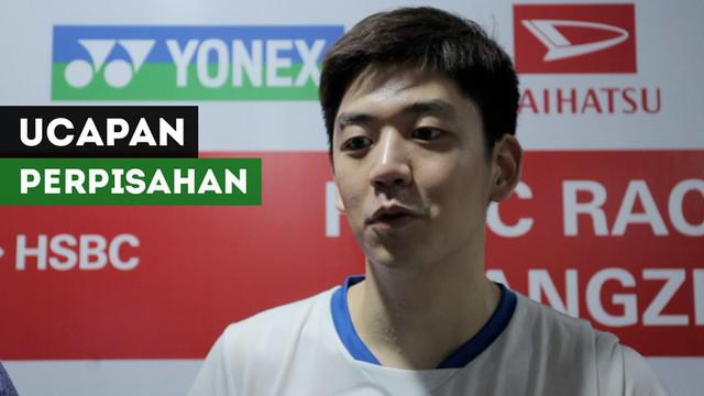Berita video ucapan perpisahan dari pebulu tangkis Korea Selatan, Lee Yong-dae, untuk Liliyana Natsir yang menjadikan Indonesia Masters 2019, turnamen terakhirnya di badminton.