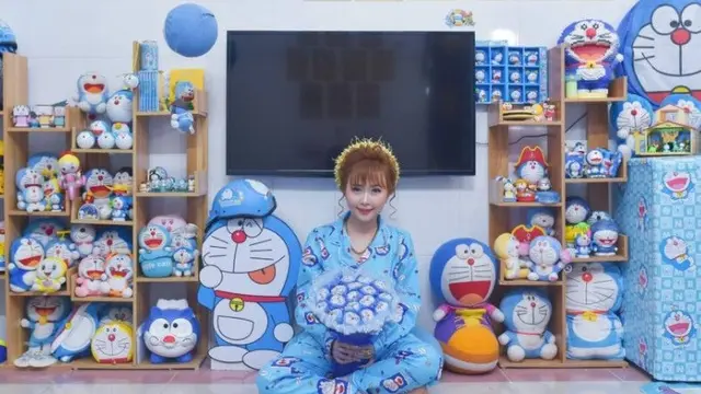 pesta tunangan dengan tema Doraemon