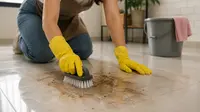 Cara Menghilangkan Noda Membandel di Lantai dengan Mudah, Pakai Bahan Sederhana di Rumah