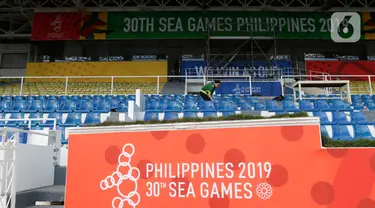 Suasana Stadion Rizal Memorial di Manila, Filipina, Senin (25/11/2019). Stadion ini akan menjadi venue cabang sepak bola SEA Games 2019. (Bola.com/M Iqbal Ichsan)