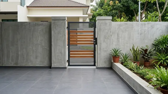 Inspirasi Gerbang Rumah Sederhana yang Tetap Terlihat Elegan. Gemini