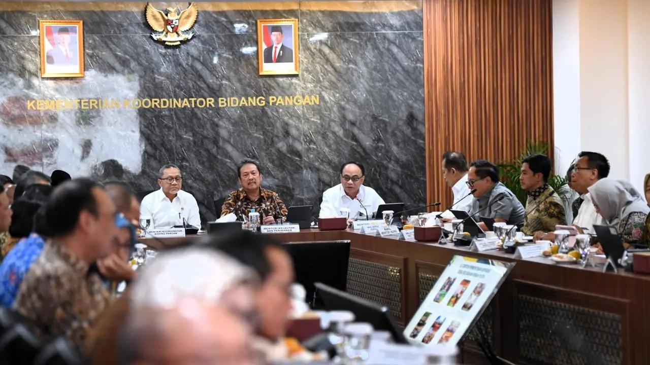 Menteri Koperasi Budi Arie Setiadi di Kantor Kementeriaan Koordinator Bidang Pangan, Jakarta. (Dok Kemenkop)
