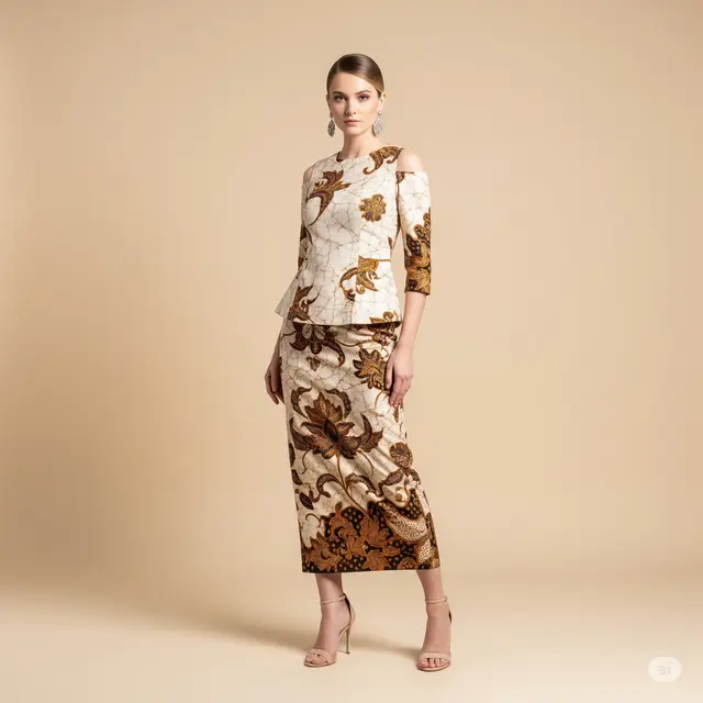 6 Model Batik Wanita Cold Shoulder yang Trending untuk Penampilan Modern dan Elegan