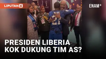 Presiden Liberia George Weah merayakan keberhasilan anaknya Timothy Weah yang kini memperkuat timnas Amerika Serikat di Piala Dunia Qatar. Tim Amerika Serikat berhasil melaju ke babak 16 besar usai mengalahkan Iran 1-0 di babak fase grup.